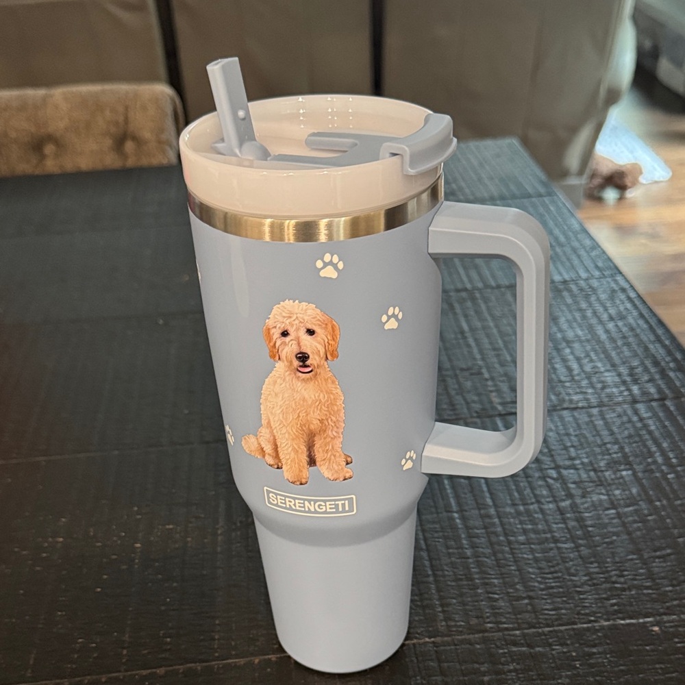 Serengeti Light Blue Dog Mug/Water Cup